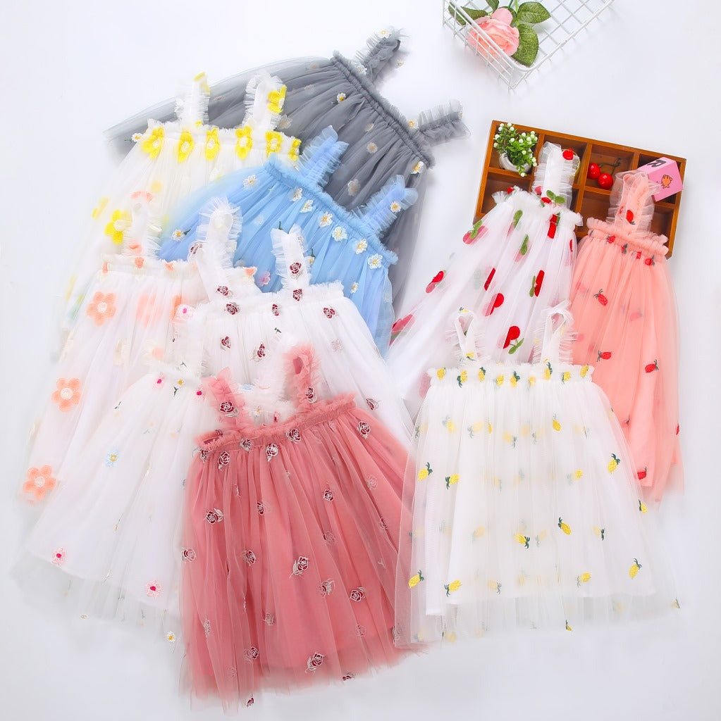Spring Daisy Floral Tutu Dress for Cake Smash Outfit